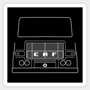 ERF A series classic truck outline graphic (white) Sticker